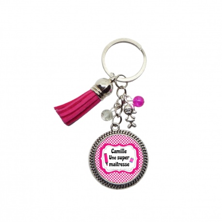 porte clés une super maîtresse personnalisable