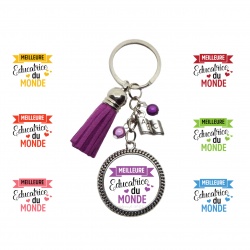 Porte clés "Meilleure éducatrice du monde"