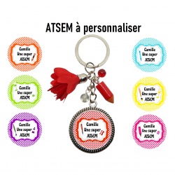 Porte clés une super atsem personnalisable