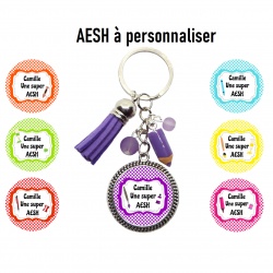 porte clés AESH personnalisé