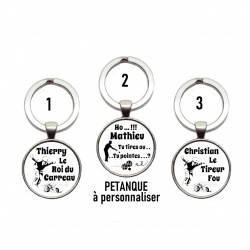 Porte clé pétanque à personnaliser
