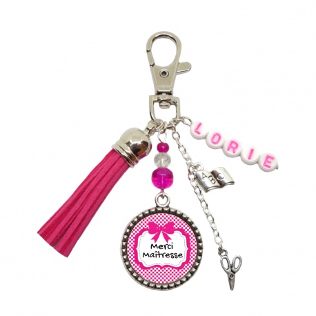 Porte clés merci maîtresse personnalisé