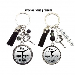 Porte clés "Une super prof de gym" personnalisable