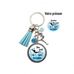 porte clé une prof de gym formidable personnalisable