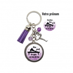 porte clés prof de gym personnalisable