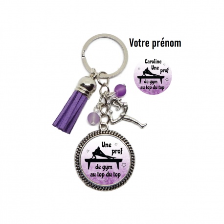 porte clés prof de gym personnalisable