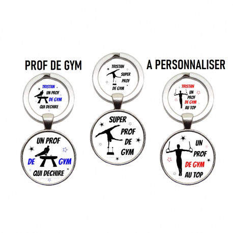 Porte clés prof de gym à personnaliser