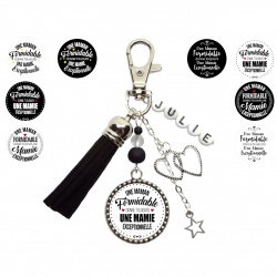 Porte clés "Une maman exceptionnelle donne toujours une mamie formidable"