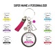 Porte clés personnalisable "Je suis une suis super mamie c'est Théo qui le dit"