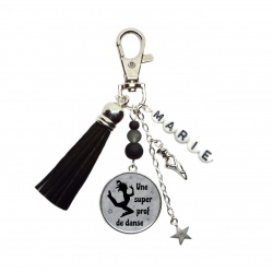 Porte clés "Une super prof de danse" personnalisable