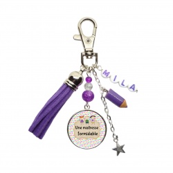 Porte clés "Une maîtresse formidable" personnalisable