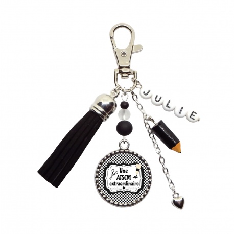 Porte clés "Une Atsem extraordinaire" personnalisable