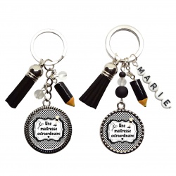 Votre prénom - Porte clés "Une maîtresse extraordinaire" personnalisable