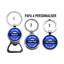 Porte clés, décapsuleur PAPA personnalisable