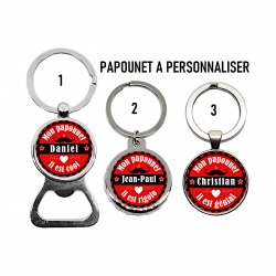 Porte clés, décapsuleur PAPOUNET personnalisable