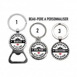 Porte clés, décapsuleur Beau-père personnalisable