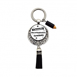 Votre prénom - Porte-clés "Une orthophoniste formidable" personnalisable