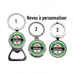Porte clés décapsuleur Neveu qui déchire à personnaliser