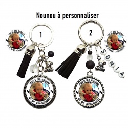 Porte clés "Merci ma nounou de me chouchouter", "Merci ma nounou de m'avoir chouchouté(e)