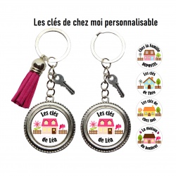 Porte clés "Les clés de chez moi personnalisable"