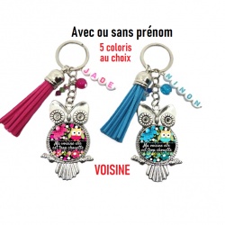 Porte clés Ma voisine elle est trop chouette à personnaliser