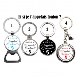 Porte clés, décapsuleur futur tonton "Et si je t'appelais tonton ?"