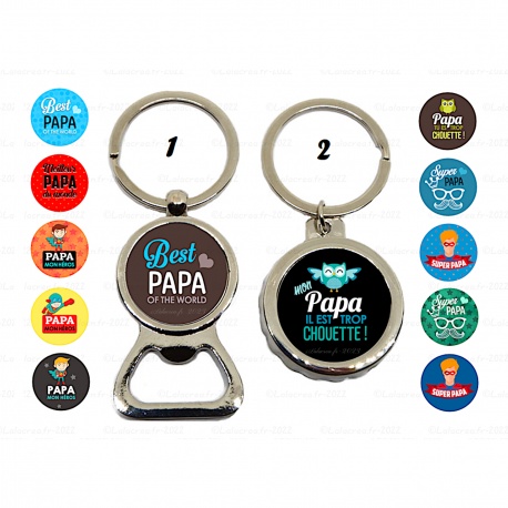 Porte clés décapsuleur papa 
