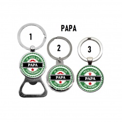 Porte clés, décapsuleur PAPA qui déchire, formidable, meilleur du monde