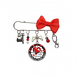 Broche à personnaliser avec le prénom et la spécialité de votre choix