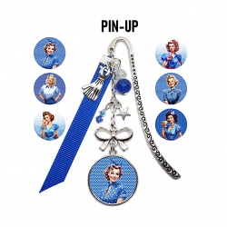 Marque-pages Pin-up bleu