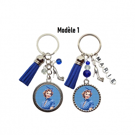 Porte clés ou Bijou de sac PIN-UP à personnalisé