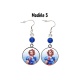Boucles d'oreilles pin up bleu, rétro, vintage