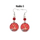 Boucles d'oreilles pin-up rouge, rétro, vintage