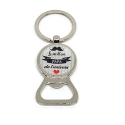 Porte clés décapsuleur "Le meilleur papa de l'univers"