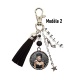 Porte clés ou Bijou de sac PIN-UP ton noir personnalisé
