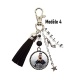 Porte clés ou Bijou de sac PIN-UP ton noir personnalisé