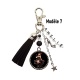 Porte clés ou Bijou de sac PIN-UP ton noir personnalisé