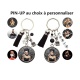 Porte clés ou Bijou de sac PIN-UP ton noir à personnalisé