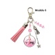 Porte clés ou Bijou de sac PIN-UP rose personnalisé