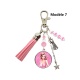 Porte clés ou Bijou de sac PIN-UP rose personnalisé