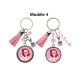 Porte clés ou Bijou de sac PIN-UP ton rose à personnaliser