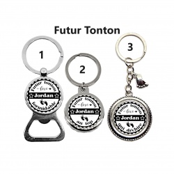 Porte clés, décapsuleur futur tonton personnalisable
