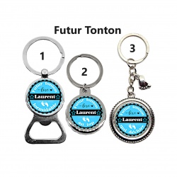 Porte clés, décapsuleur futur tonton personnalisable