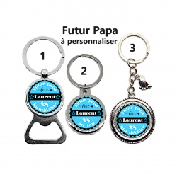 Porte clés, décapsuleur futur papa personnalisable