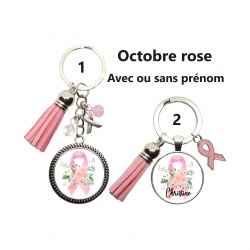 Porte clés Octobre Rose