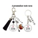 Porte clés "Je t'aime marraine" ,"Je t'aime parrain" personnalisable recto-verso