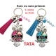 Porte clés Ma tata elle est trop chouette personnalisable