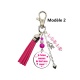 Porte clés ou bijou de sac "Je t'aime maman" "Je t'aime maman de tout mon coeur" personnalisable
