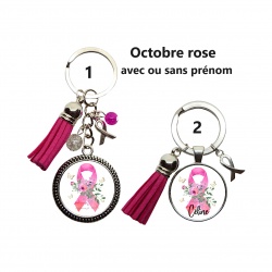 Porte clés Octobre Rose