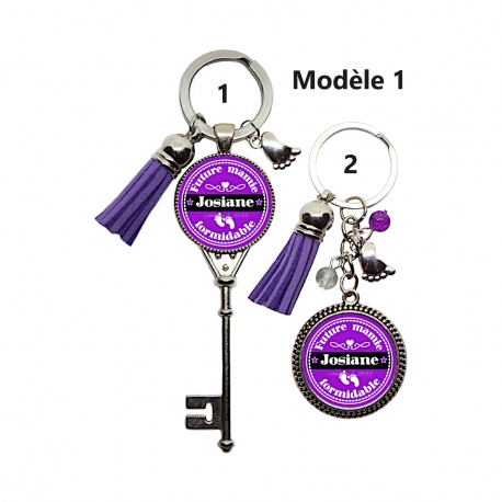 Porte clés future mamie formidable, qui déchire, géniale, pour la vie à personnaliser